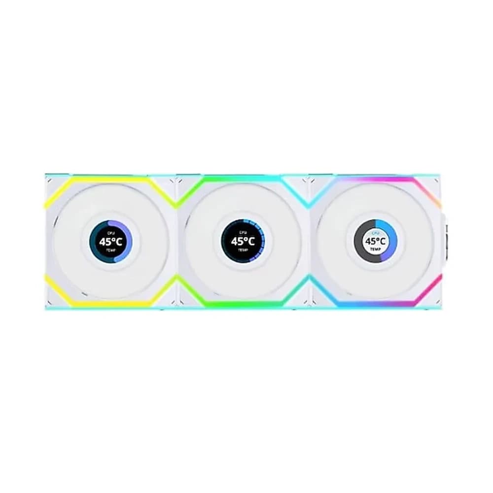 LIAN LI UNI FAN SL Wireless LCD 120mm ARGB Case Fans with 1.6” LCD Screen (3 Pack)