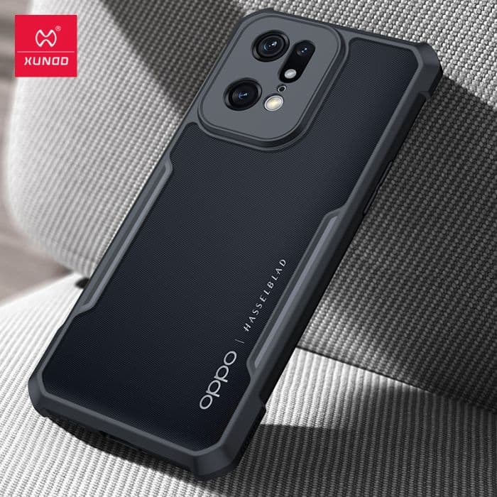 Oppo Find X5 Pro Transparent Bumper Case by XUNDD®️