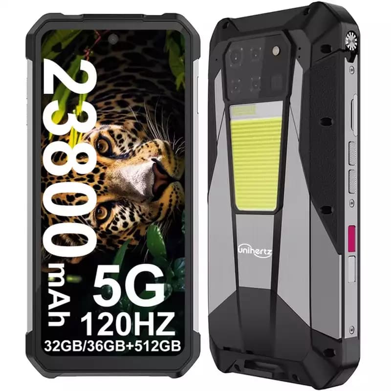 Unihertz 8849 Tank 3 Pro 512GB, 36GB (18GB+18GB) RAM 23800mAh Largest Battery 5G Rugged Smartphone with Built-in DLP Projector (Global Version)