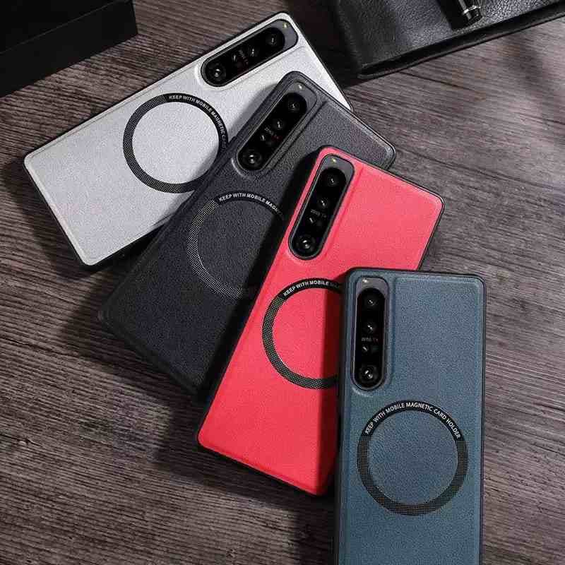 Sony Xperia 1 VI Luxury Cover PU Leather Magsafe Magnetic Case