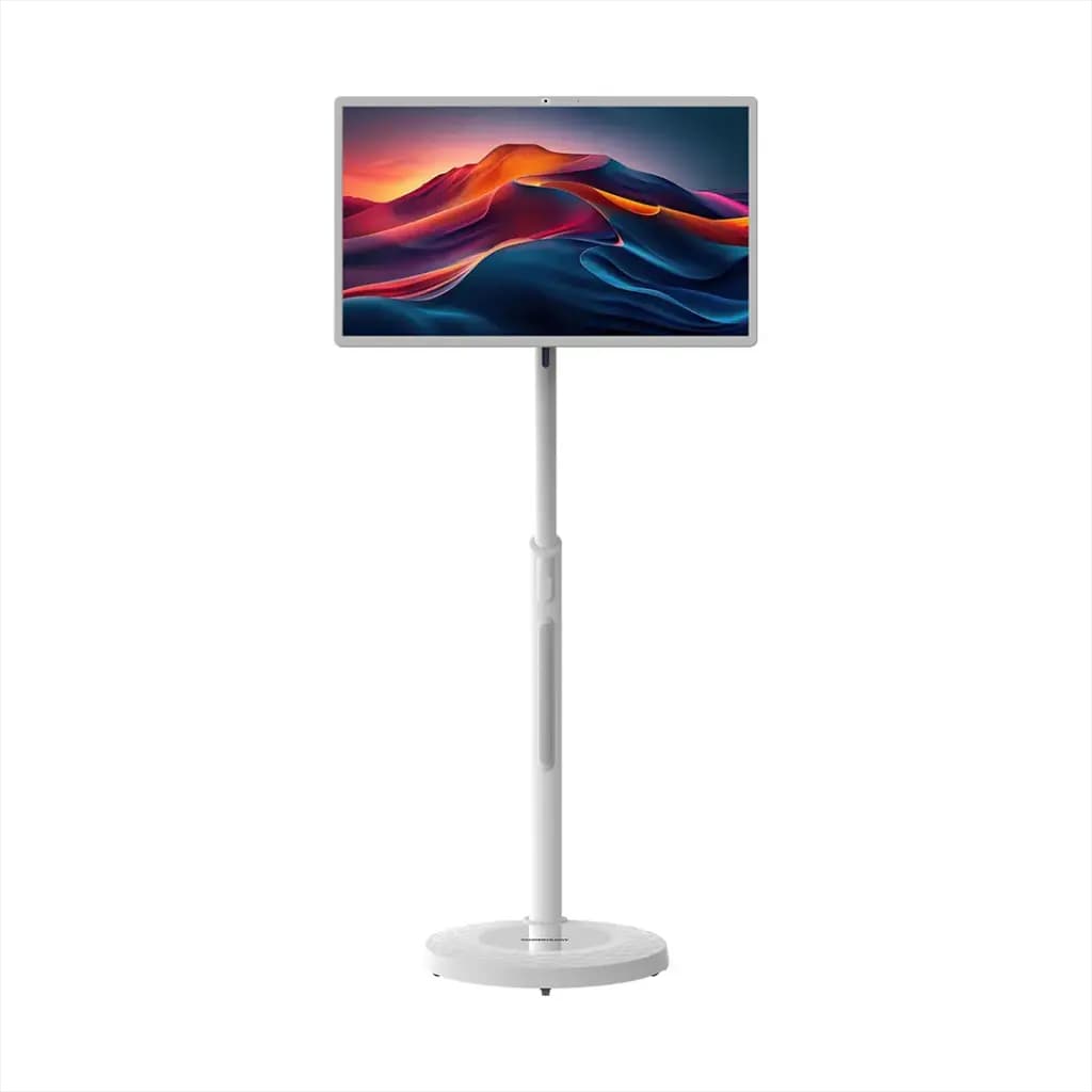 Powerology 32-inch Android Smart Screen with 13MP Camera and Stand – White (P32TSMWH)