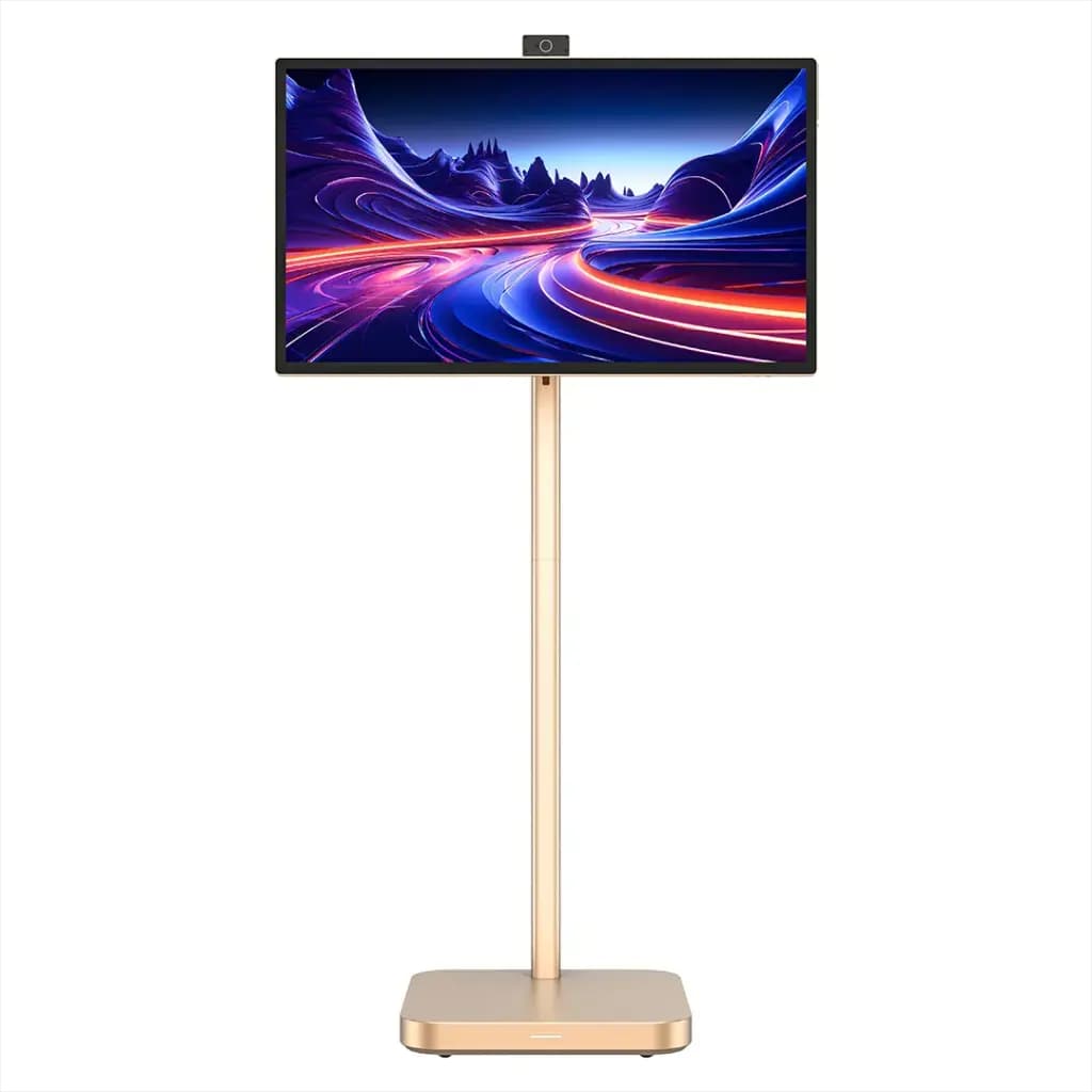 Powerology 32-inch Google 4K Smart Screen with 4K Camera and Stand – Gold (P32UHDTGD)
