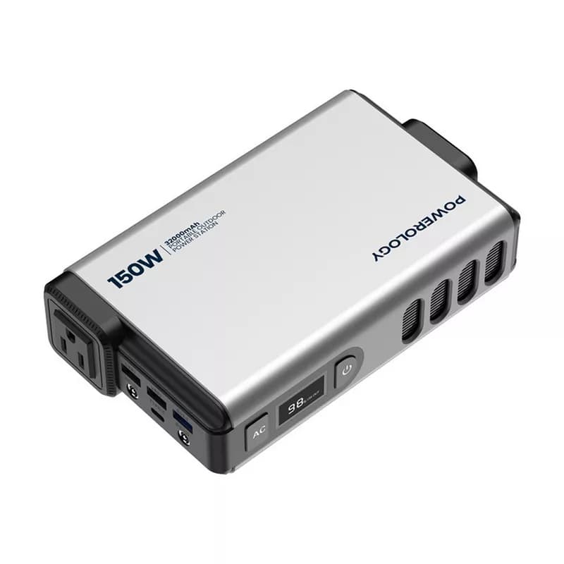 Powerology 32000mAh 150W Mini Power Station with AC Output PD 100W – Gray (PPBCHA31)