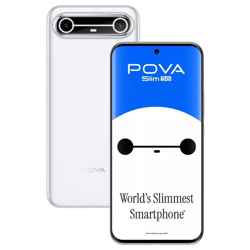 TECNO POVA Slim 5G Dual SIM, 128GB Memory, 16GB RAM (8GB+8GB Extended RAM) Phone (Global Version)