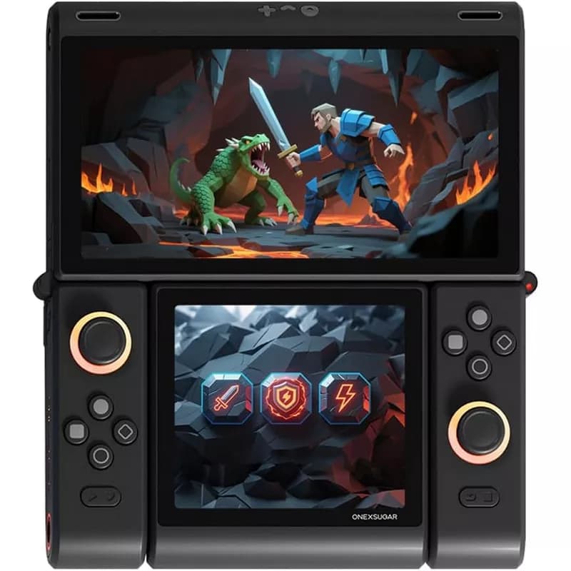 ONEXPLAYER ONEXSUGAR Sugar 1, 16GB RAM, 512GB Storage, World’s First Transformable Dual-Screen Handheld Gaming Console