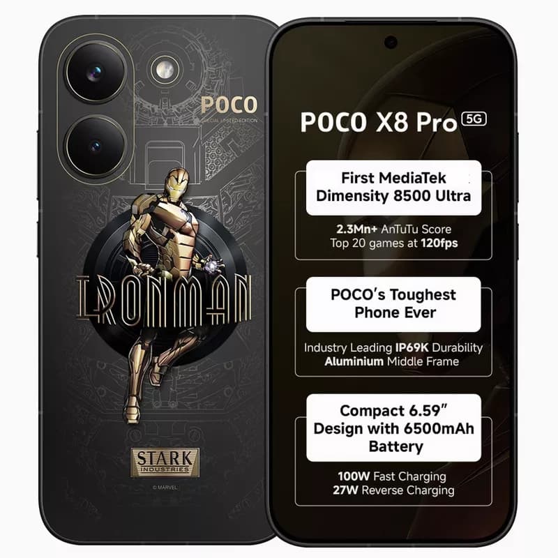POCO X8 Pro Iron Man Edition 5G Dual SIM, 12GB+512GB Limited Edition Phone (Global Version)