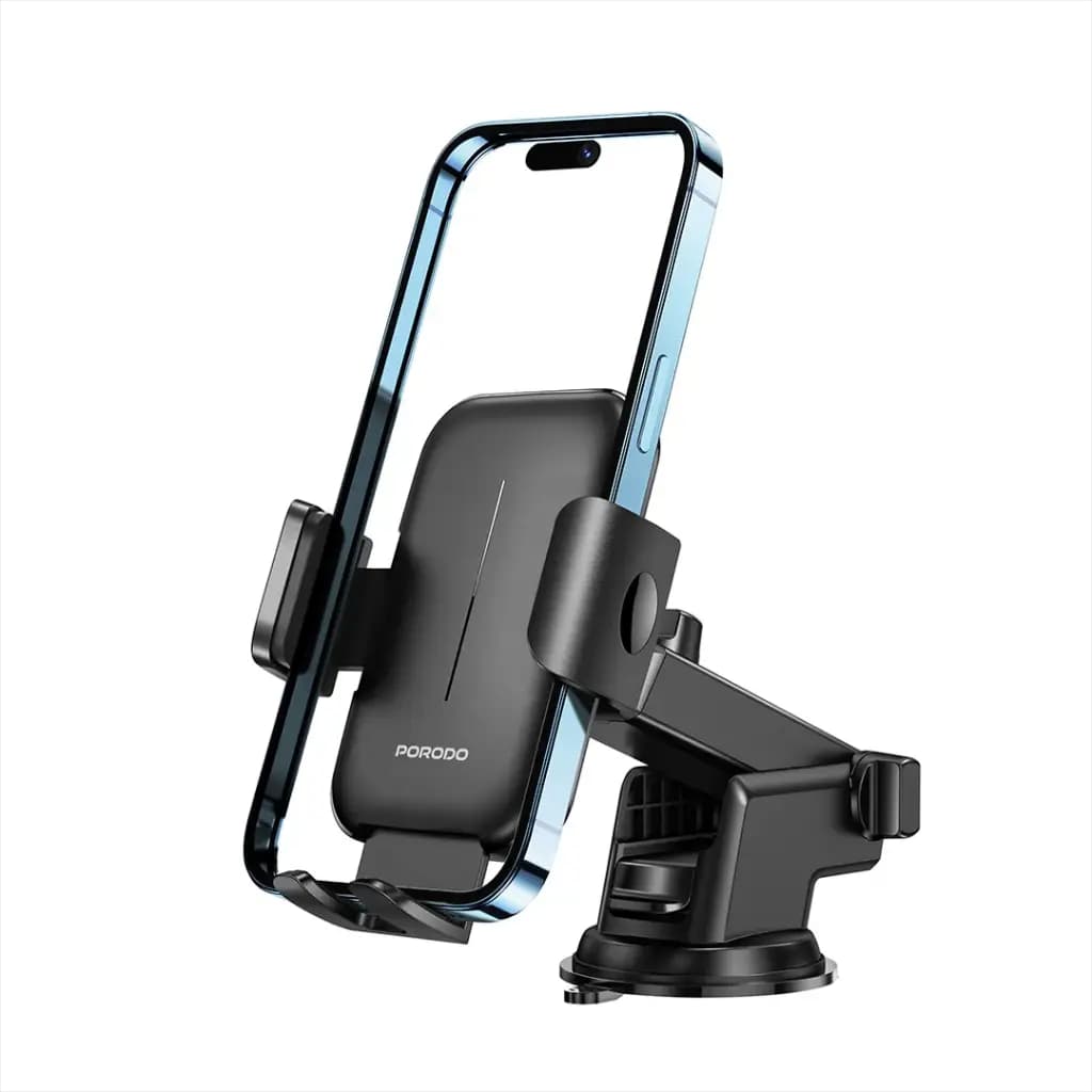 Porodo Adjustable Clamps Dash & Windshield Mount