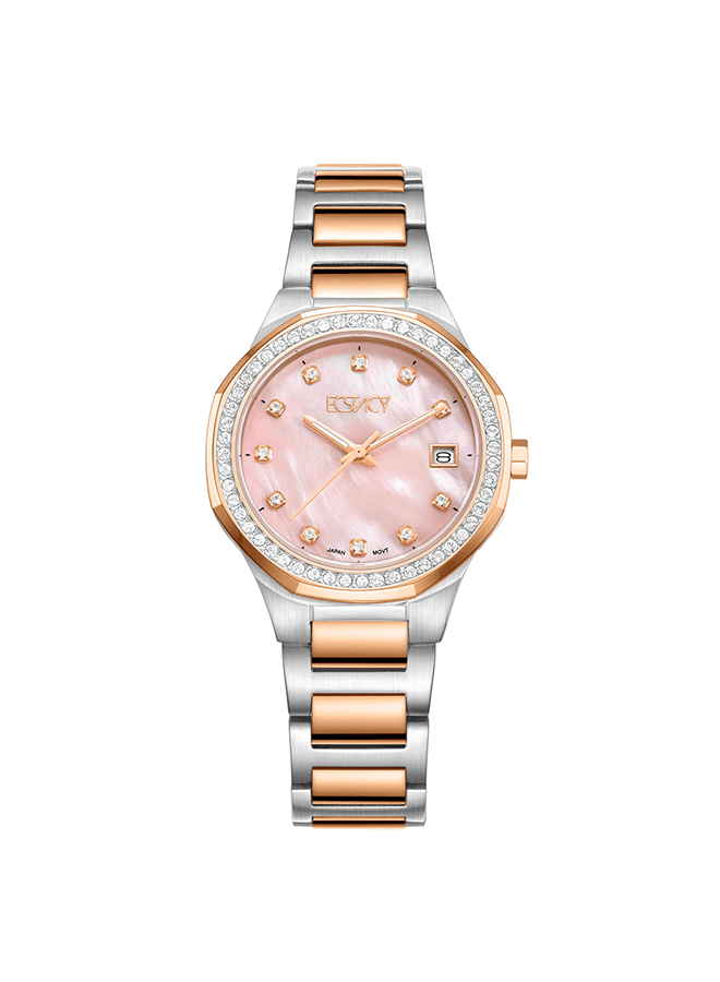 Ecstacy Women's Watch, Analog Display and Stainless Steel Strap - E23511-KBKMP