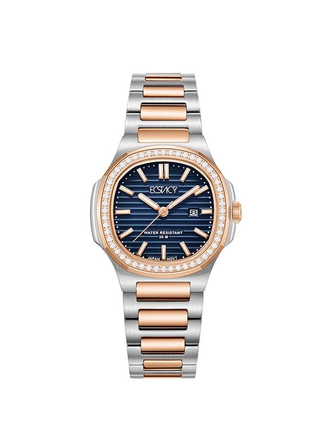 Ecstacy Women's Watch, Analog Display and Stainless Steel Strap - E24505-KBKN