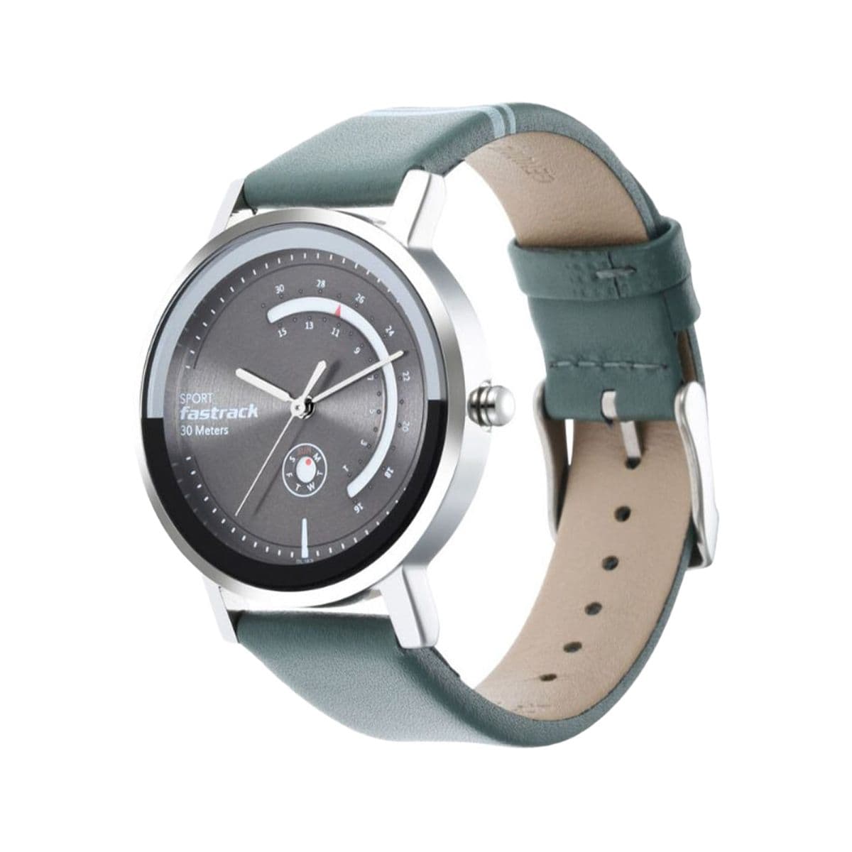 Fastrack Wear Your Look Quartz Analog with Day and Date Grey Dial Leather Strap Watch for Girls