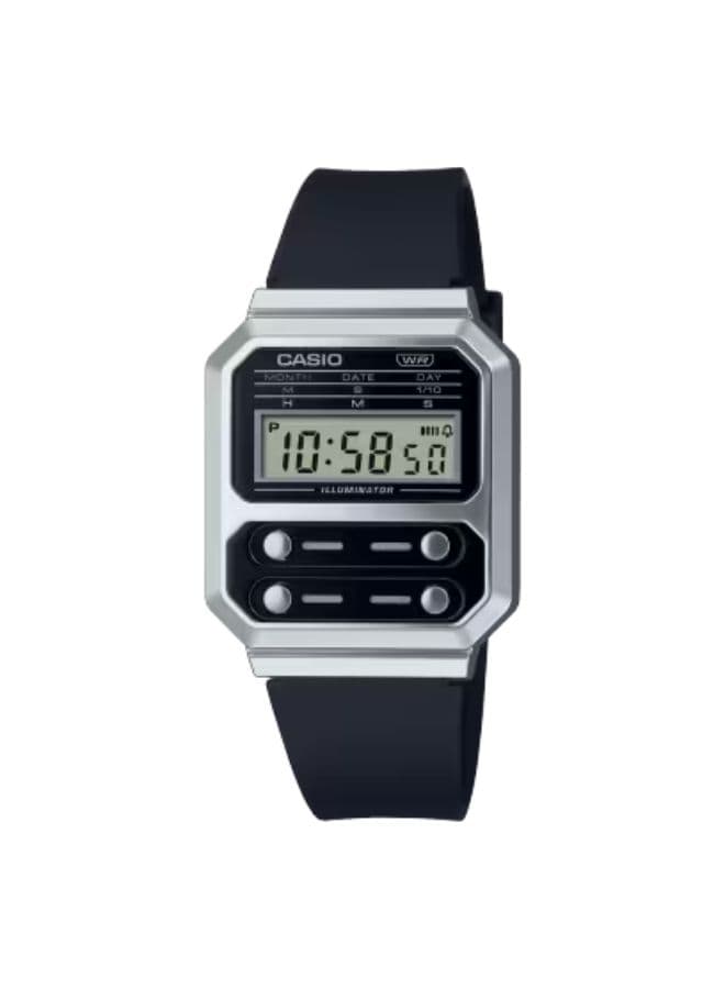 Casio Women's Watch, Digital Display and Resin Strap - A100WEF-1ADF
