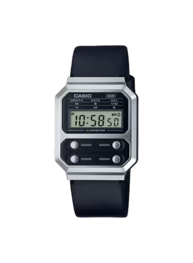 Casio Unisex Watch, Digital Display and Resin Strap - A100WEL-1ADF
