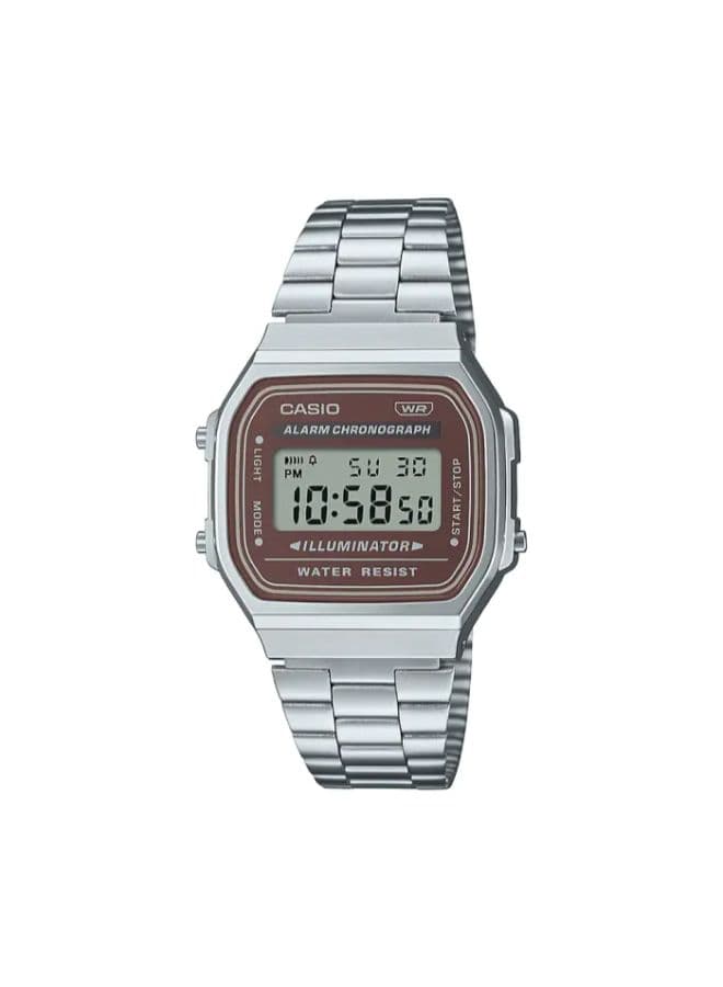 Casio Unisex Watch, Digital Display and Stainless Steel Strap - A168WA-5AYDF