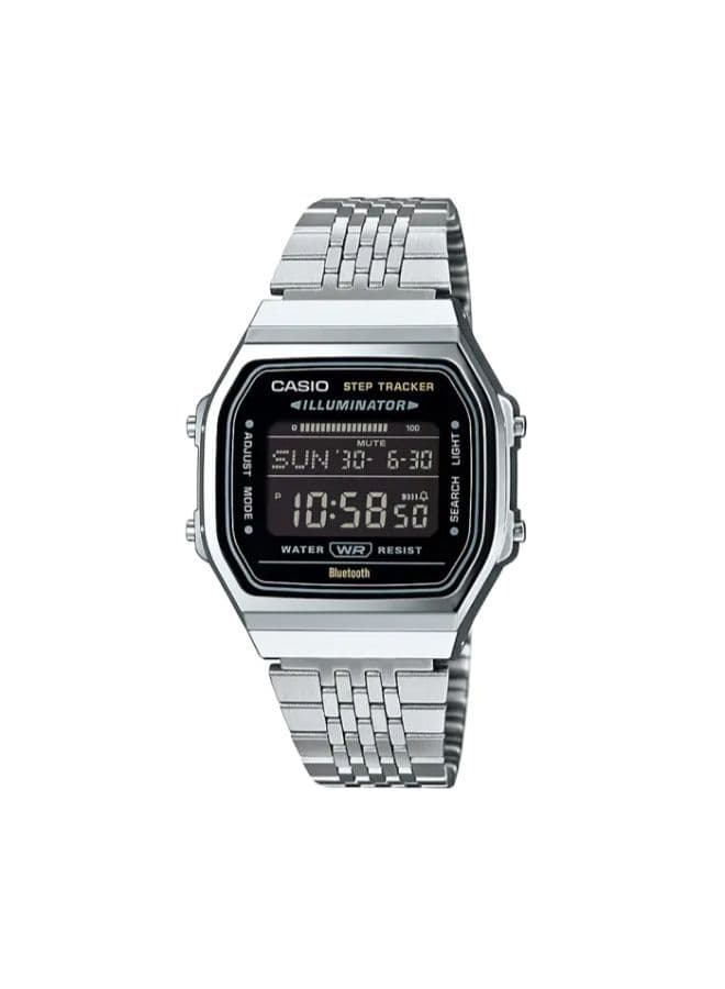Casio Unisex Watch, Digital Display and Stainless Steel Strap - ABL-100WE-1BDF
