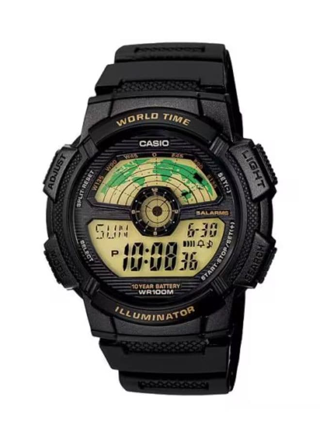 Casio Men's Watch, Digital Display and Resin Strap - AE-1100W-1B