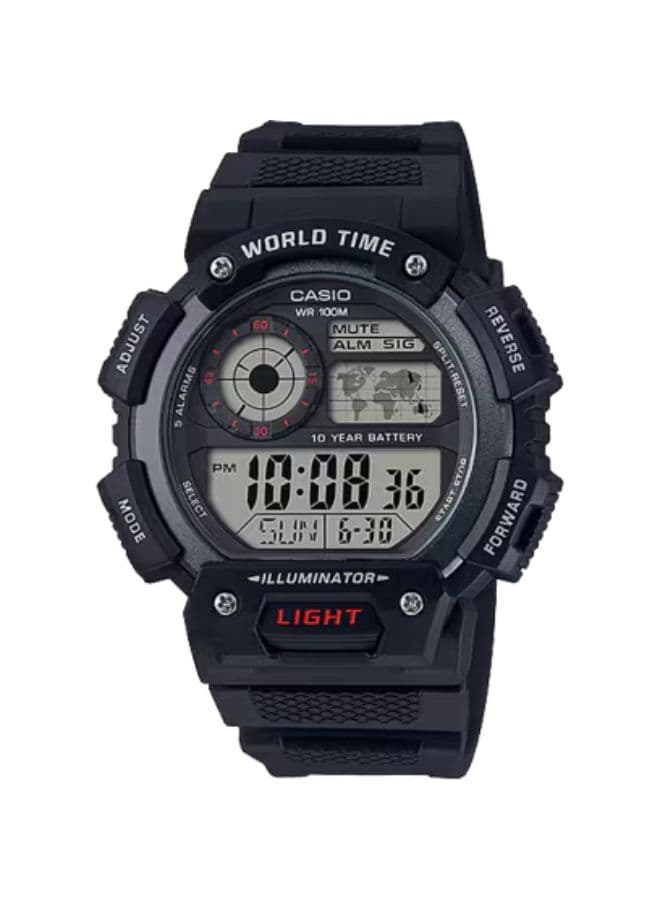 Casio Men's Watch, Digital Display and Resin Strap - AE-1400WH-1A