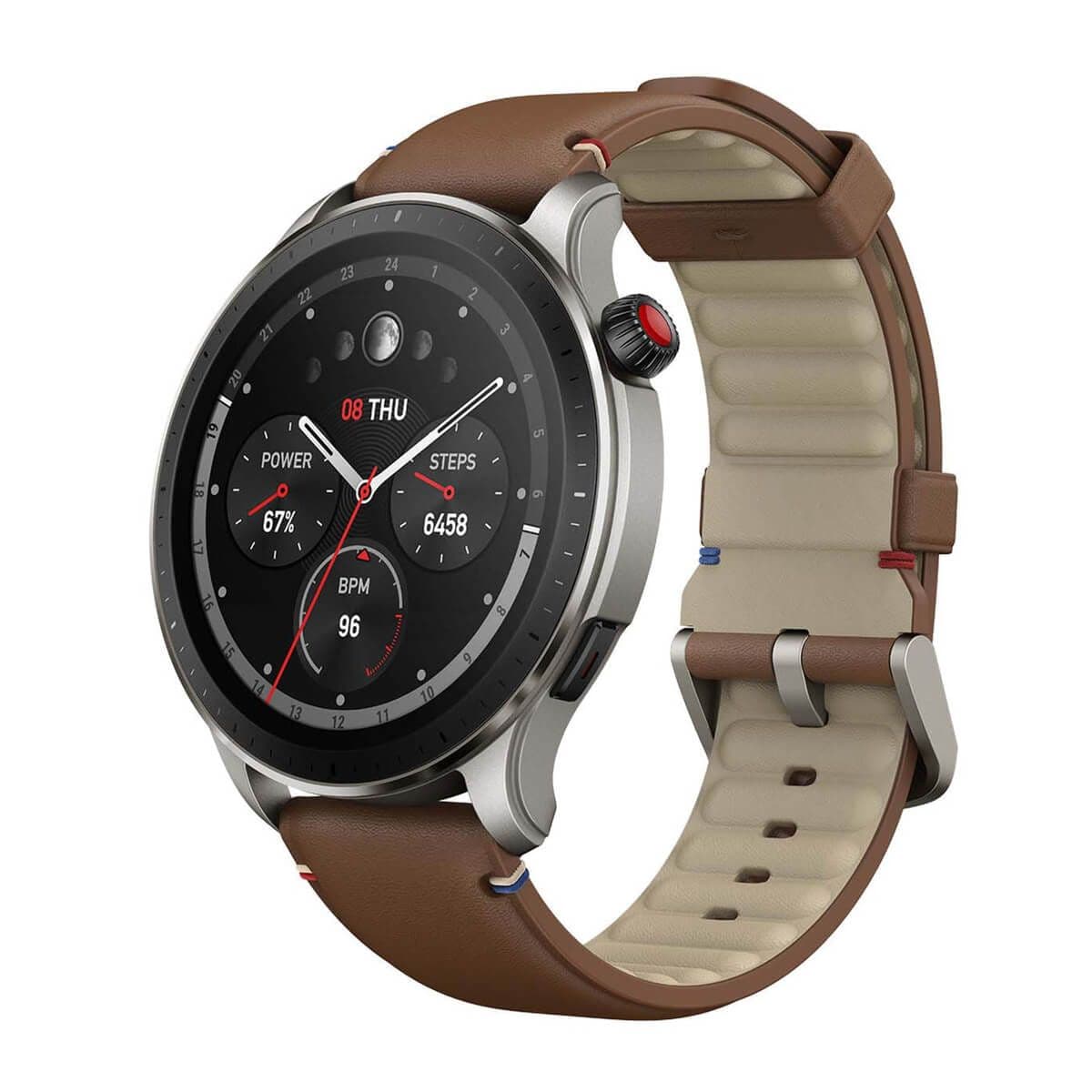 Amazfit GTR 4 Smartwatch - Vintage Brown Leather