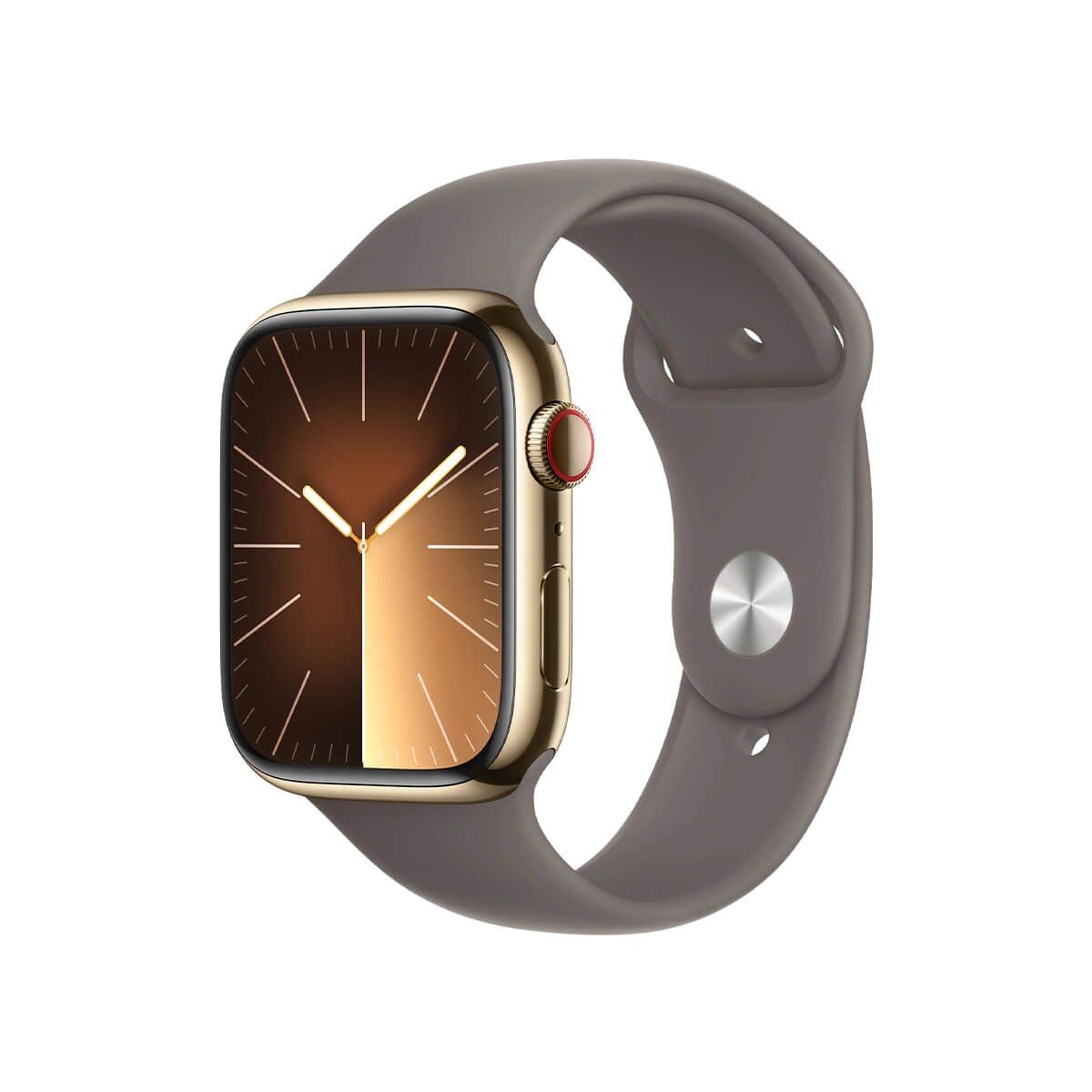 Apple Watch Series 9 45mm (GPS + Cellular) Gold Stainless Steel Clay Sport Band M/L