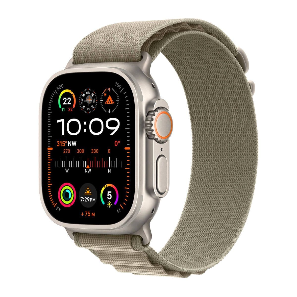 Apple Watch Ultra 2 49mm Titanium Case with Blue Alpine Loop Medium