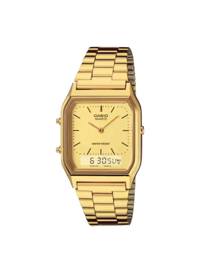Casio Unisex Watch, Analog-Digital Display and Stainless Steel Strap - AQ-230GA-9D