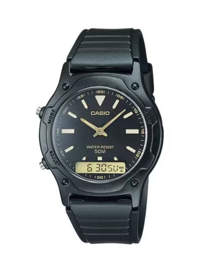 Casio Men's Watch, Analog-Digital Display and Resin Strap - AW-49HE-1A
