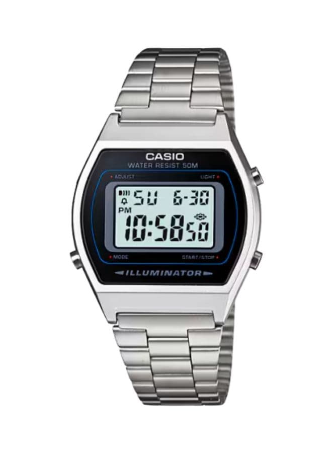 Casio Unisex Watch, Digital Display and Stainless Steel Strap - B640WD-1A