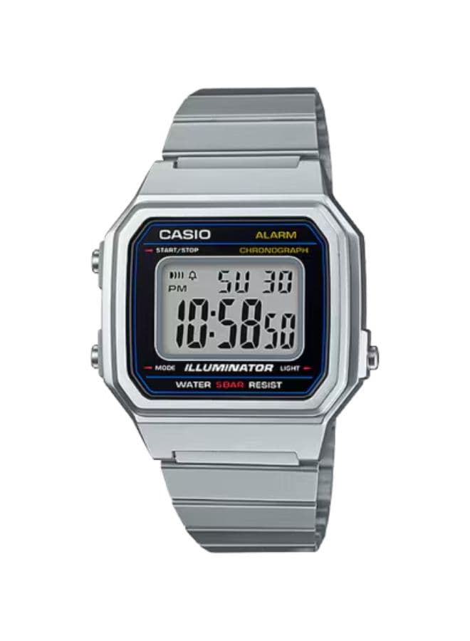 Casio Men's Watch, Digital Display and Stainless Steel Strap - B650WD-1A