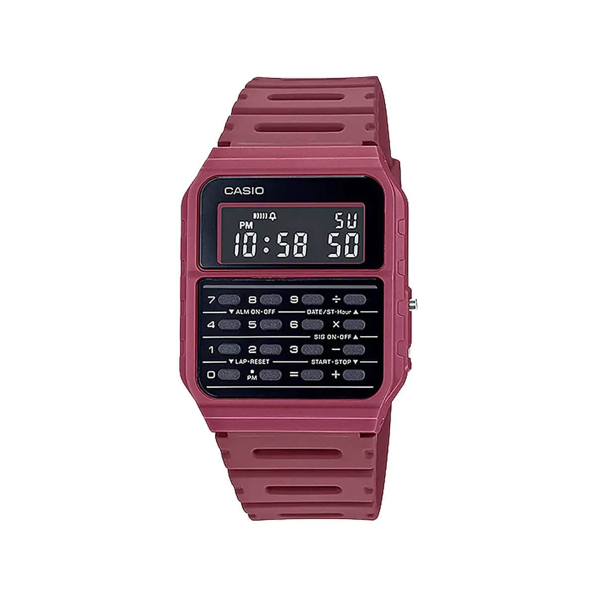 Casio Men's Red Digital Resin Strap Watch - CA-53WF-4BDF