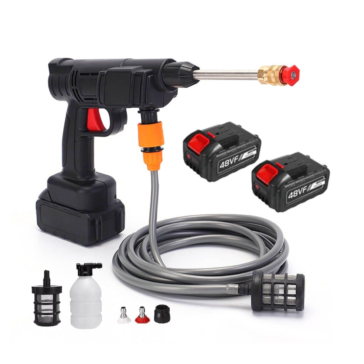 High Pressure 48V Cordless Pressure Car Washer Gun Double Battery
