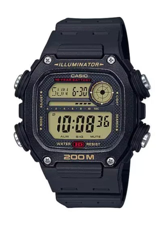 Casio Men's Watch, Digital Display and Resin Strap - DW-291H-9AVDF