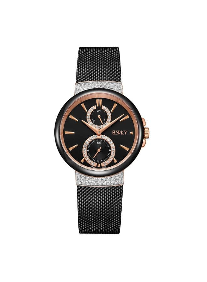 Ecstacy Women's Watch, Multi Function Display and Stainless Steel Strap - E23603-KMBB