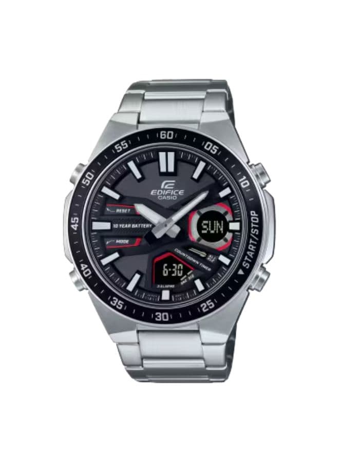 Casio Men's Watch, Analog-Digital Display and Stainless Steel Strap - EFV-C110D-1A4VDF