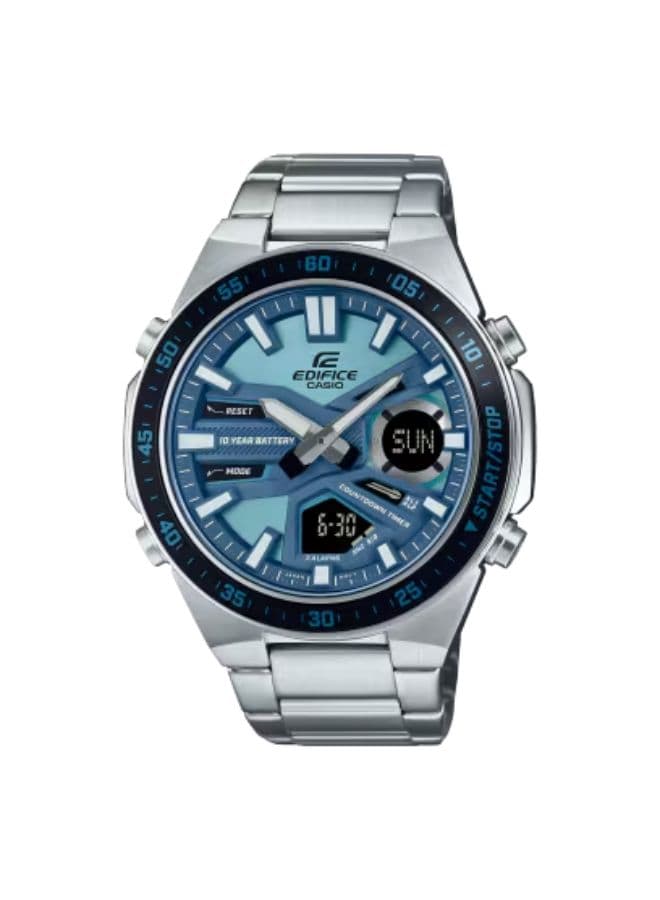 Casio Men's Watch, Analog-Digital Display and Stainless Steel Strap - EFV-C110D-2BDF