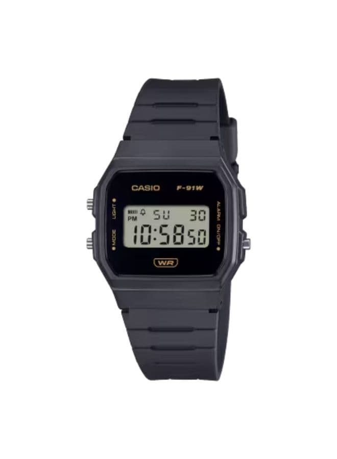 Casio Unisex Watch, Digital Display and Resin Strap - F-91WB-8ADF