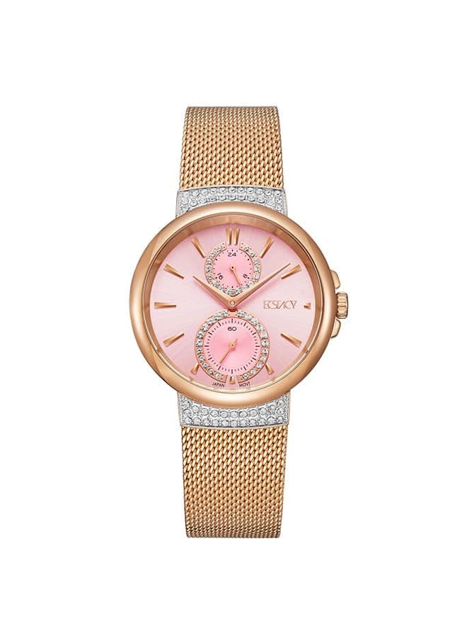 Ecstacy Women's Watch, Multi Function Display and Stainless Steel Strap - E23603-RMKP