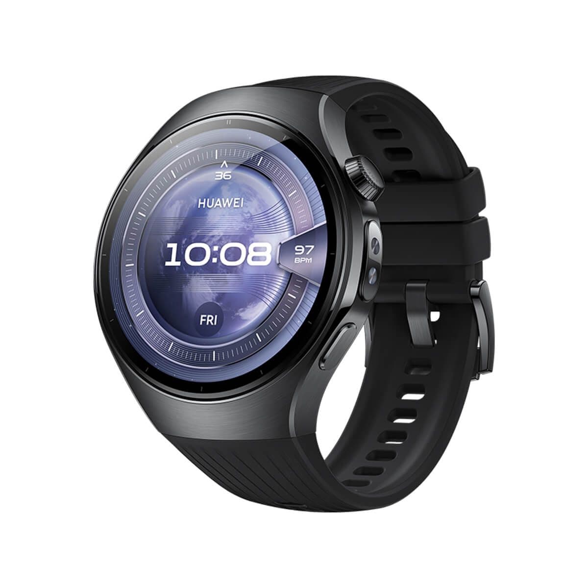 Huawei Watch 5 46mm - Black Fluoroelastomer Strap