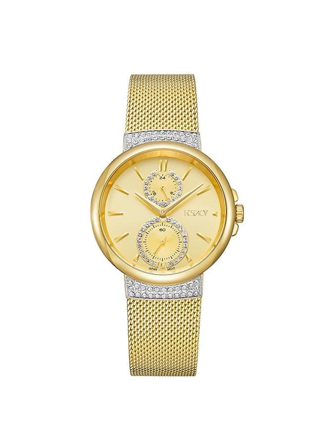 Ecstacy Women's Watch, Multi Function Display and Stainless Steel Strap - E23603-GMGC