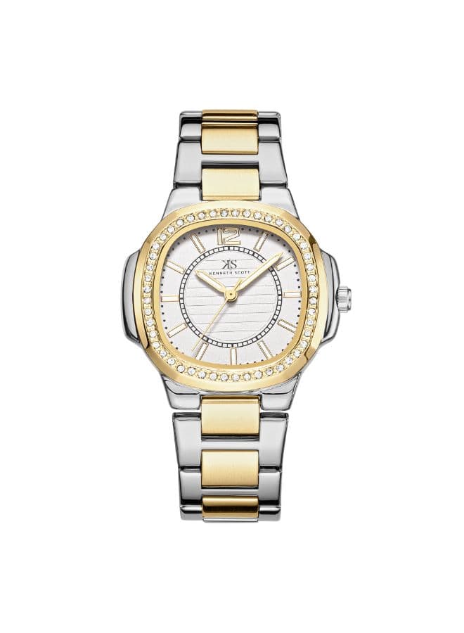 Kenneth Scott Women's Analog White Dial Watch - K24507-TBTW