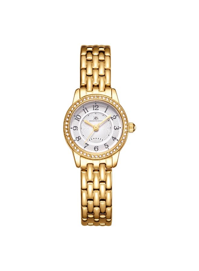 Kenneth Scott Women's Analog White Dial Watch - K25511-GBGW