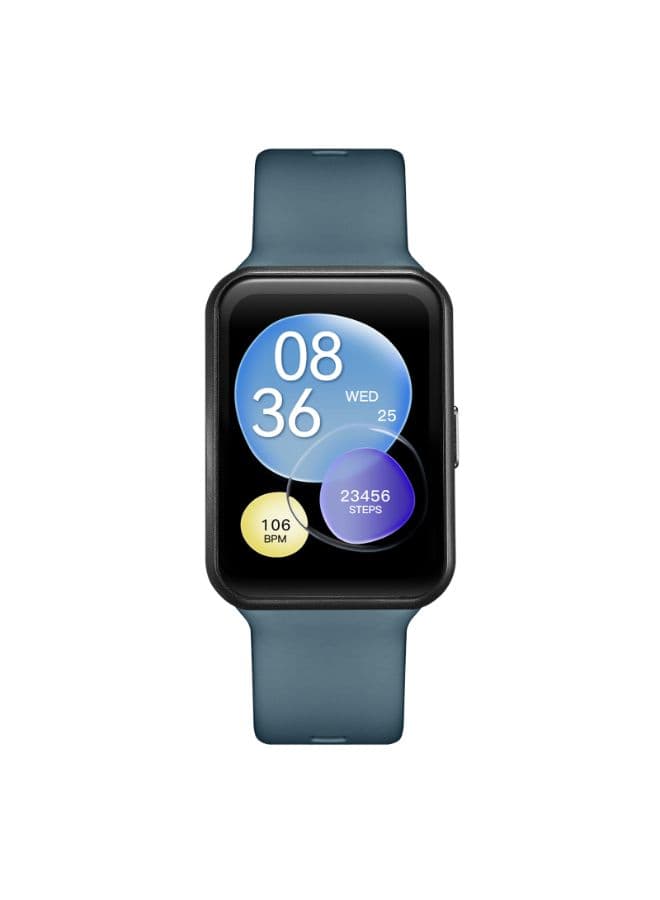 Kenneth Scott Smart Watch Rectangle Black silicon strap with interchangeable Gun Metal Silicon strap 36mm