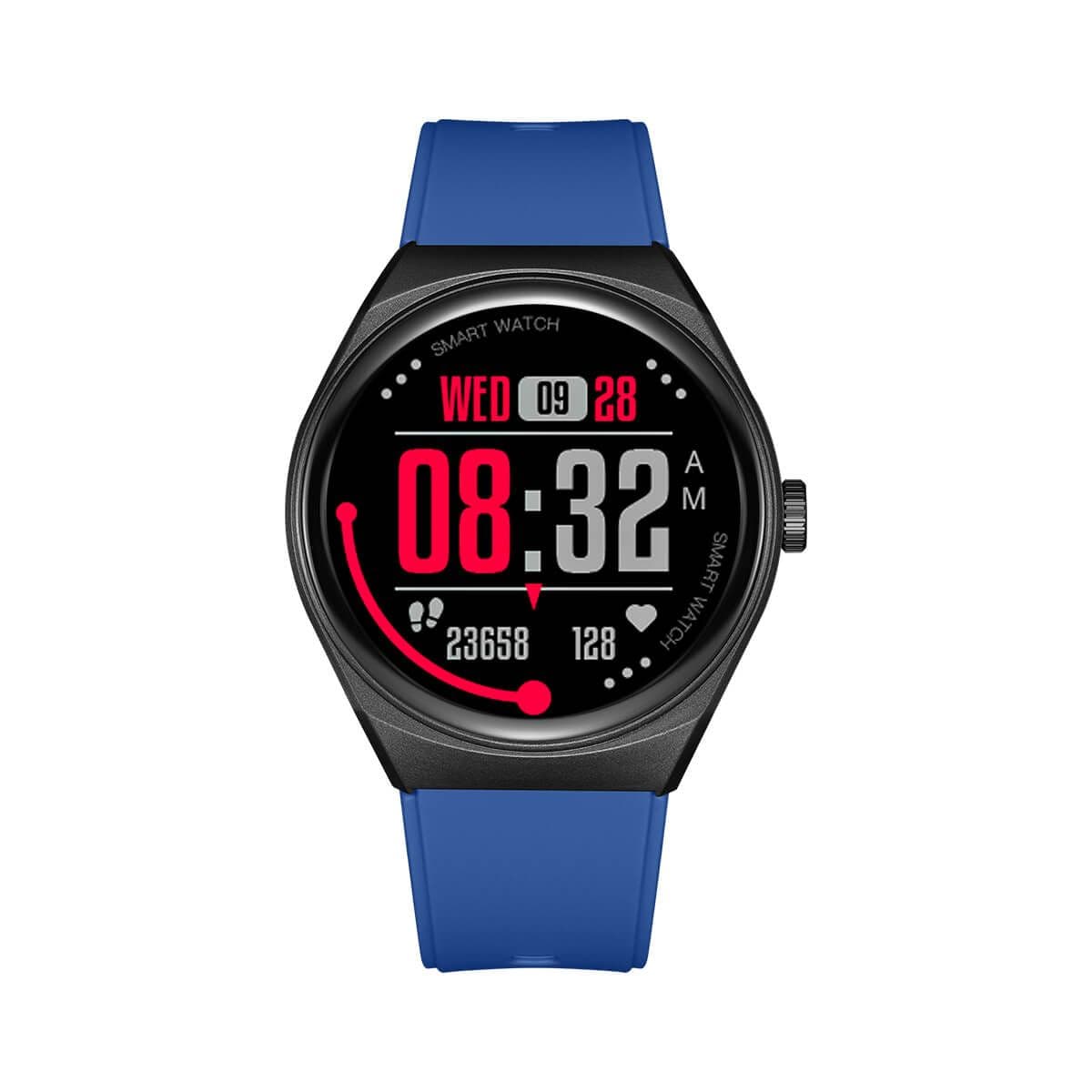 Kenneth Scott Smart Watch Round Black silicon strap with interchangeable Blue Silicon strap 47.2mm