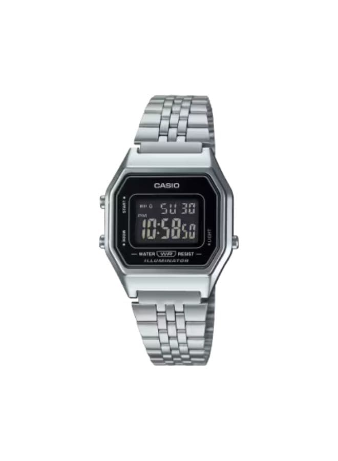 Casio Women's Watch, Digital Display and Stainless Steel Strap - LA680WA-1B