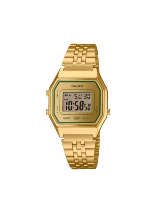 Casio Men's Watch, Digital Display and Stainless Steel Strap - LA680WEGV-9ADF