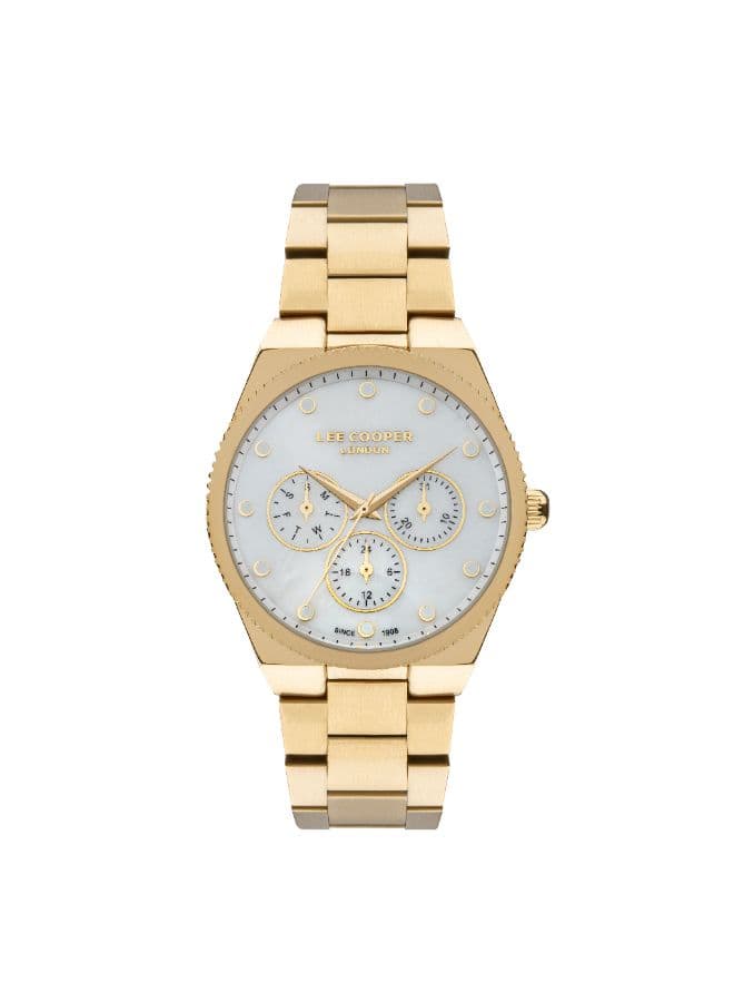 Lee Cooper Women's Watch, Multi Function Display and Metal Strap - LC07452.120