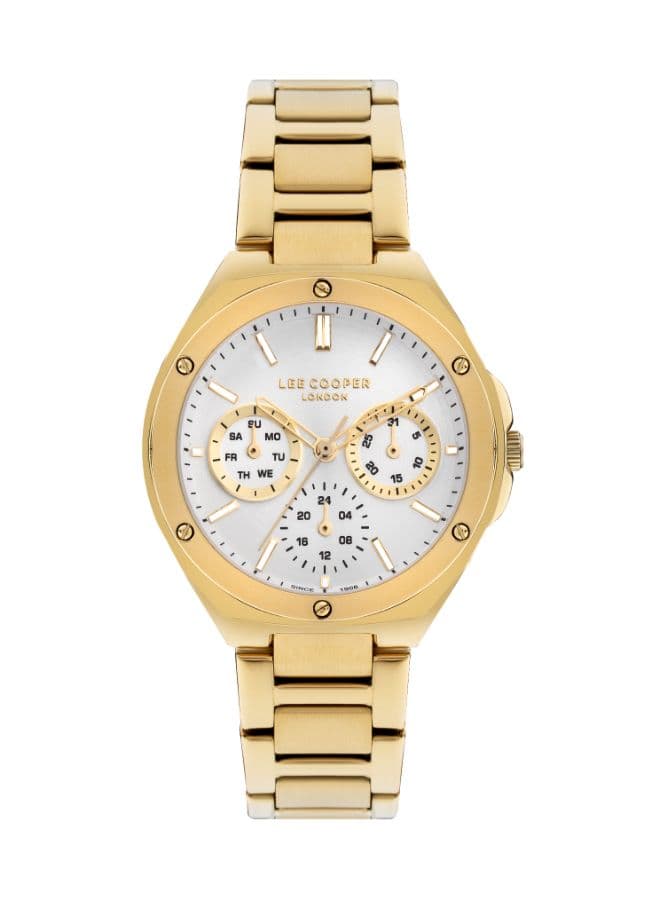 Lee Cooper Women's Watch, Multi Function Display and Metal Strap - LC07844.130