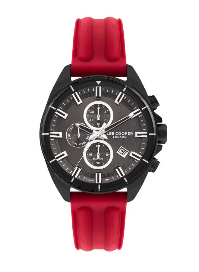 Lee Cooper Men's Watch, Multi Function Display and Silicone Strap - LC07881.668