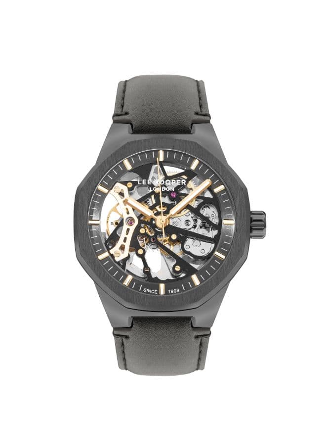 Lee Cooper Men's Watch, Automatic Display and Leather Strap - LC07904.061