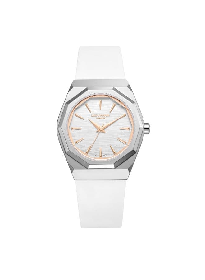 Lee Cooper Watch for Women, Analog, 34 mm, Silicone Strap, LC07937.351