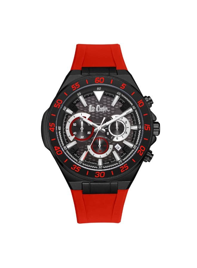 Lee Cooper Men's Watch, Multi Function Display and Silicone Strap - LC08003.658