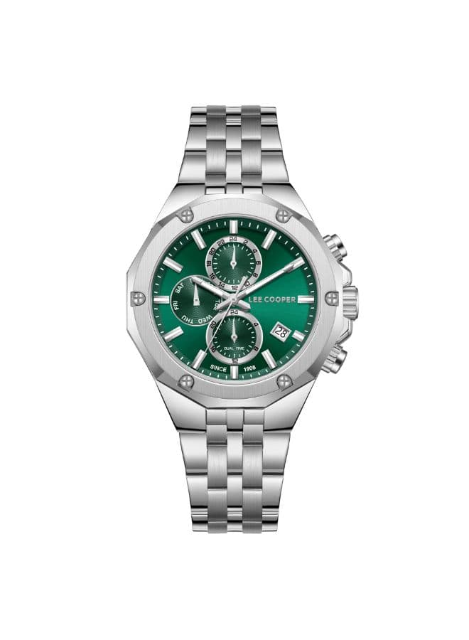 Lee Cooper Men's Watch, Multi Function Display and Metal Strap - LC08104.370